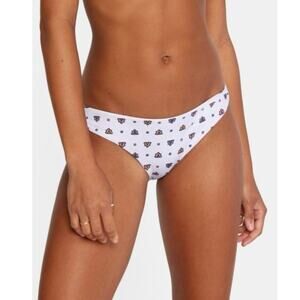 NWT RVCA Women's Foulard Cheeky Lavender Pattern Print Bikini Bottom Small